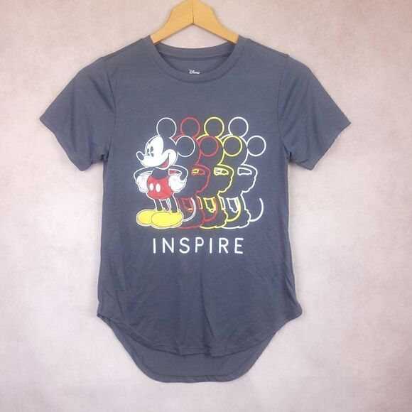 Mickey Mouse Gray Tshirt Size XS - Picture 1 of 3